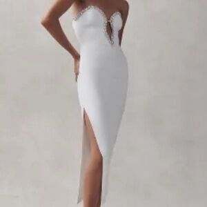 Bardot Orchid White Midi Dress